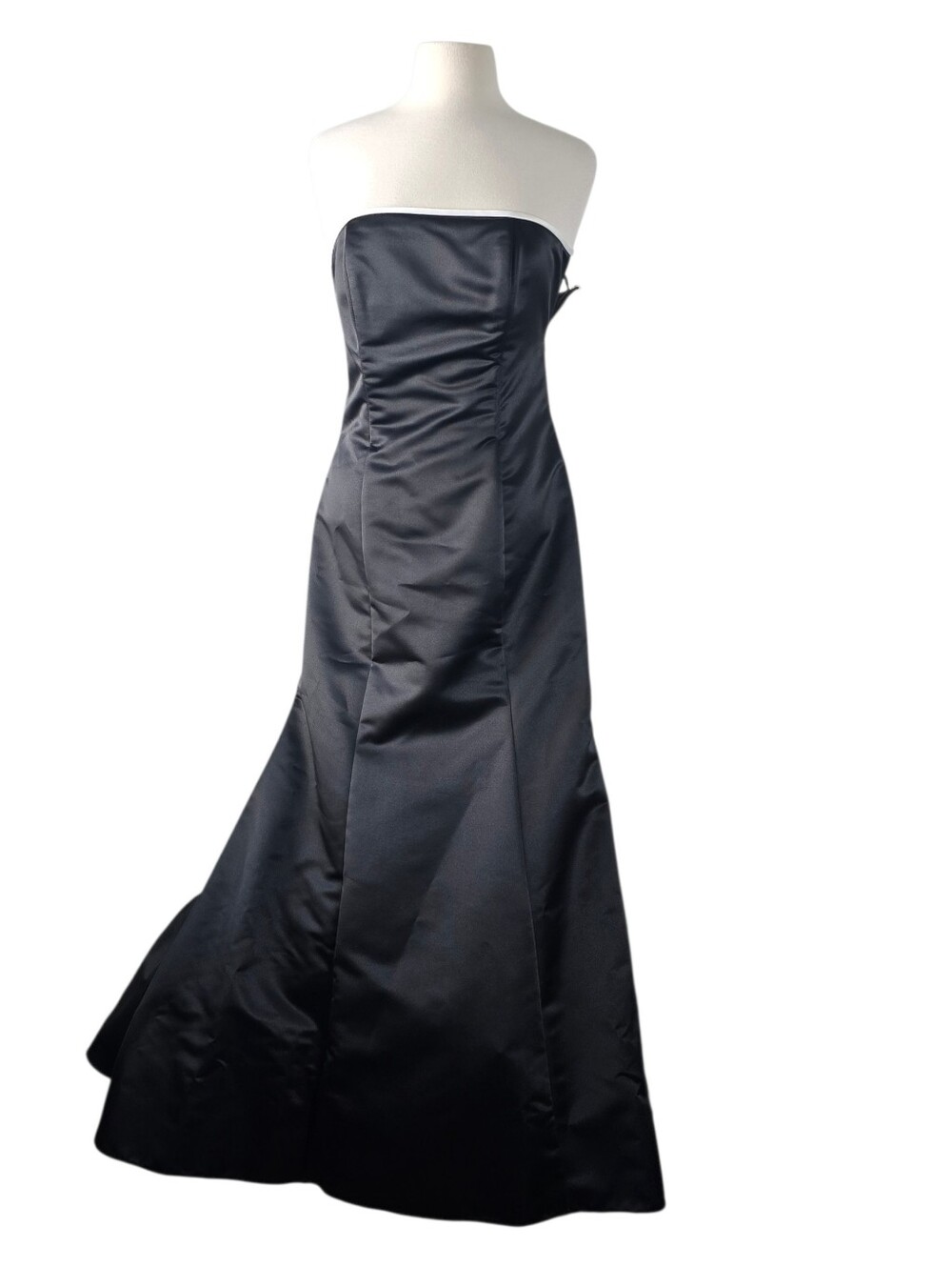 90's VTG Jessica McClintock for Gunne Sax Satin Strapless Gown Bow Back 11/12
